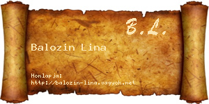 Balozin Lina névjegykártya